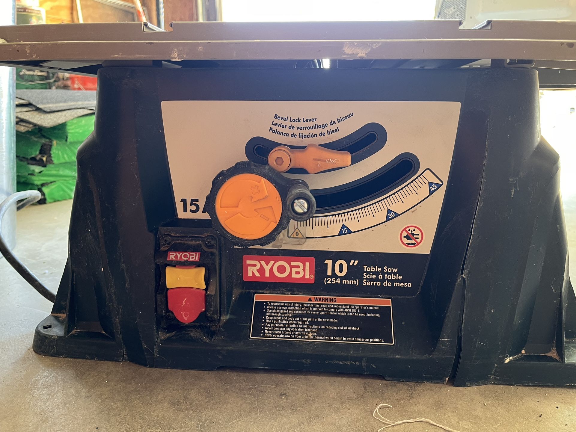 Table Saw Ryobi 10”