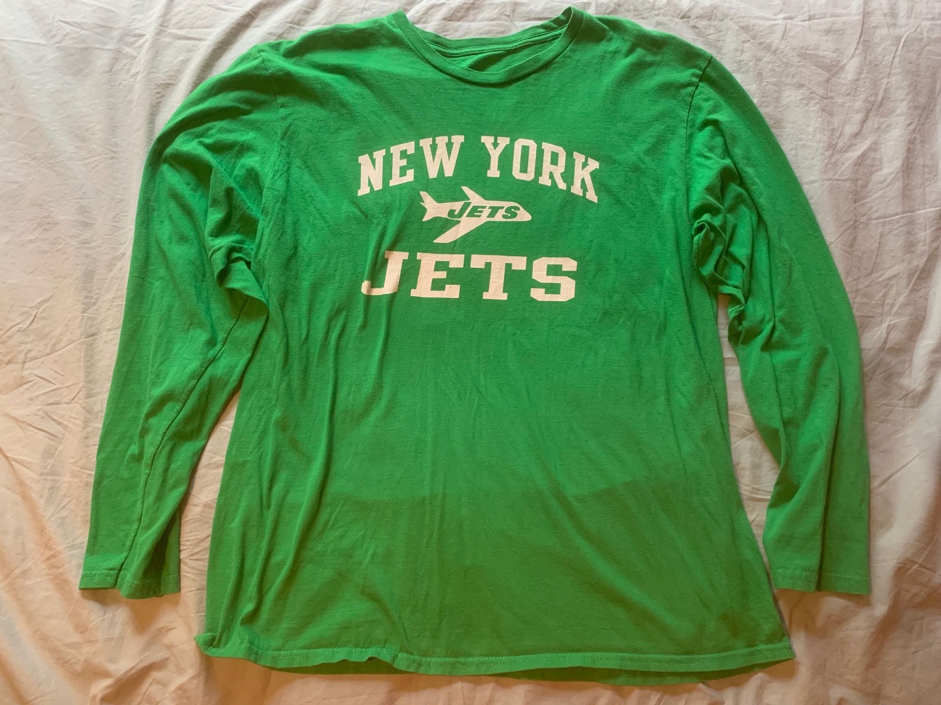 New York Jets NFL Long-Sleeved Green Shirt; Men’s L