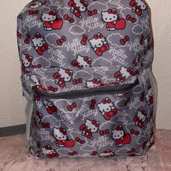 Hello Kitty Grey Backpack 