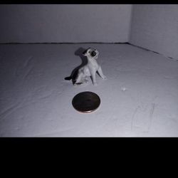 Rare antique MF porcelain dog terrier