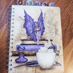 New Amy Brown Bookworm Tabbed Fairy Notebook