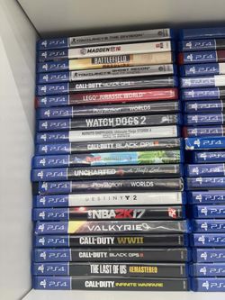 Playstation 4 games ($10 each plus tax)