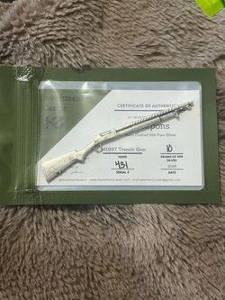 Investment Casters M1897 Trench Gun 10g 999 Pure Silver Figurine