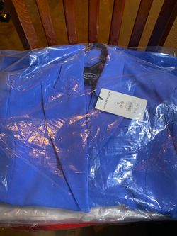 Single Breasted Fitted Blazer for Women | Devil Wears Prada Scoop Collection (CERULEAN BLUE) Size S (4-6)