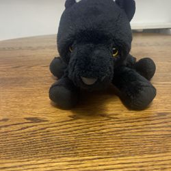 IKEA Mjukhet Black Panther Plush Jungle Cat Jaquar Stuffed Animal 11”