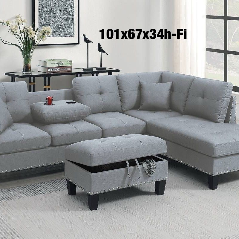 $349 Sectional With Ottoman 