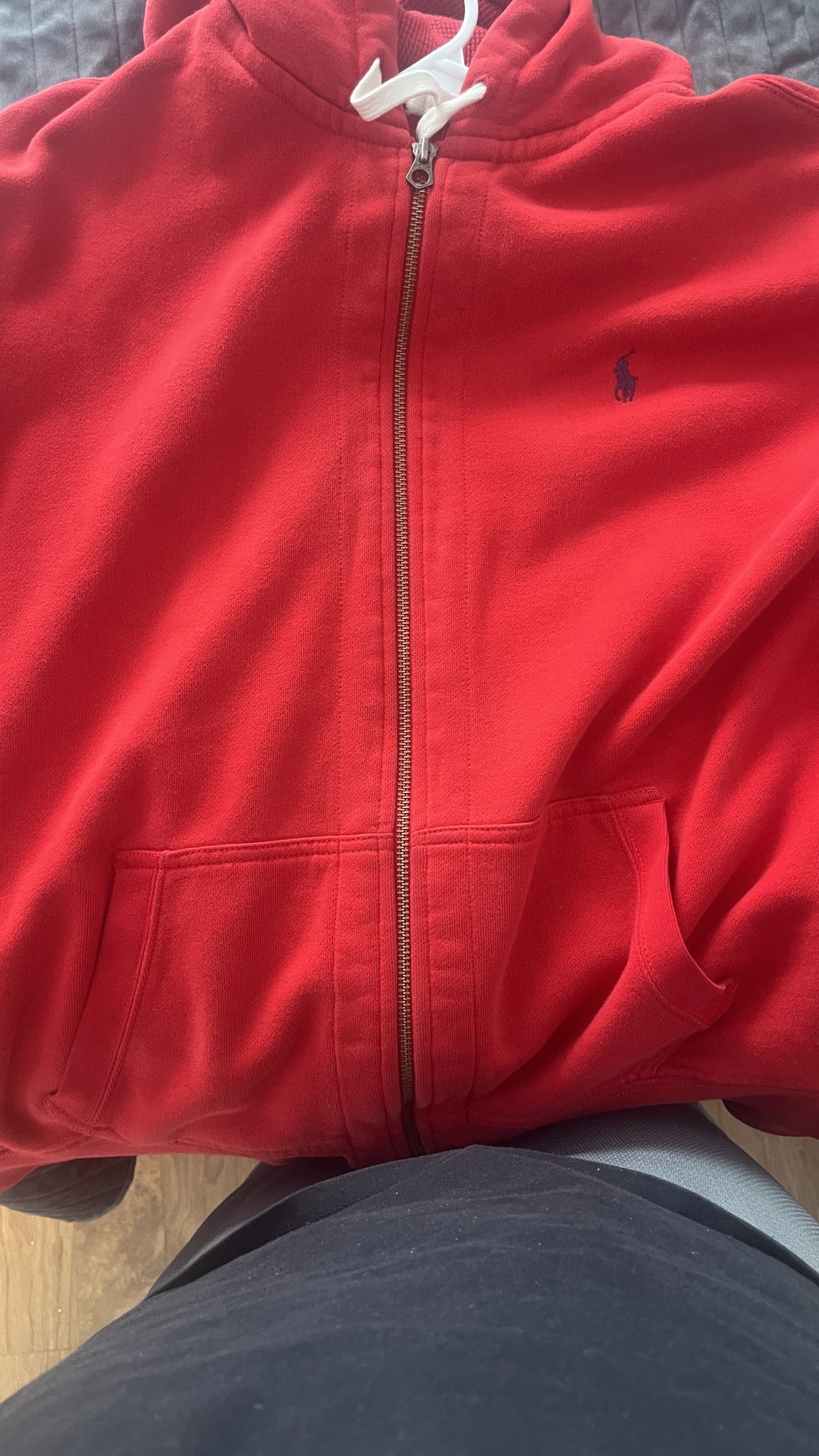 Red Polo Zip Up