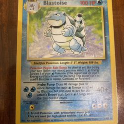 Pokemon Blastoise Base Set Unlimited Holo Rare 2/102 MP 💦