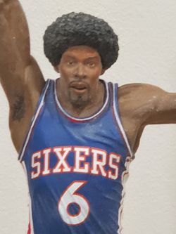 McFarlane Toys Julius Erving #6 Blue Jersey Philadelphia 76ers McFarlane  NBA Legends Hardwood Classics Six Inch Action Figure