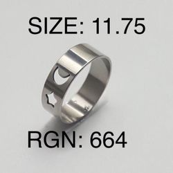 Stainless Steel Ring Band: Size-11.74/RGN-664