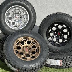 NEW Toyota Tundra 18” TRD PRO Style wheels Sequoia rims 6x5.5 A/T tires 275/70R18 Tacoma 4Runner Land Cruiser