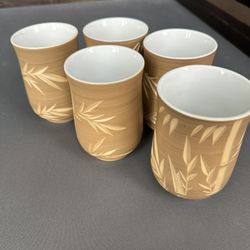 Ceramic Bamboo-Engraving Cup Set