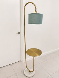 Modern Arc Floor Lamp with Table