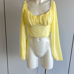 Blouse Yellow Large New