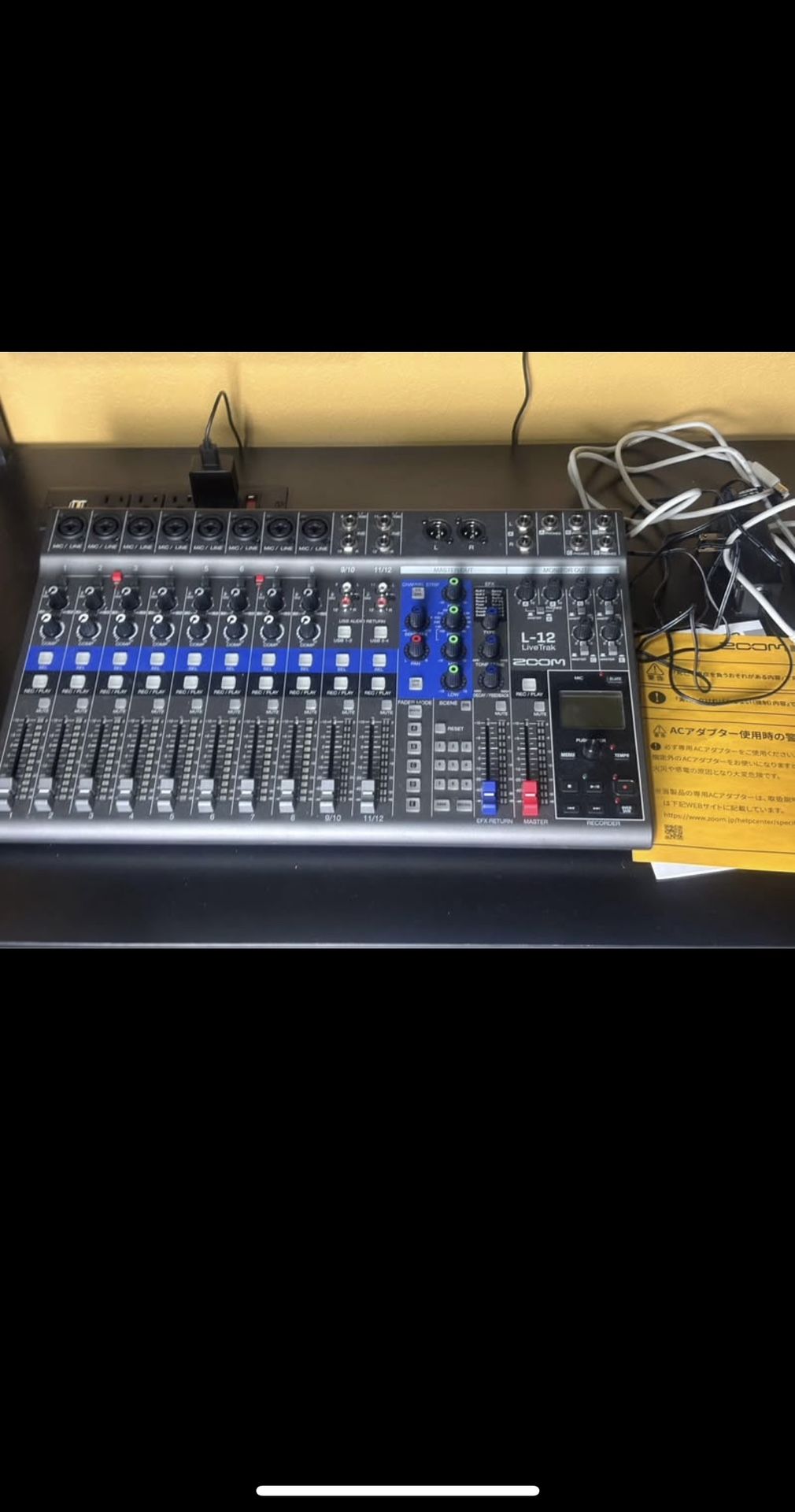 Zoom livetrak 12 12-channel digital mixer and recorder.