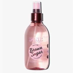 Victoria's Secret Pink Brown Sugar Hair & Body Mist Spray 8.OZ New 