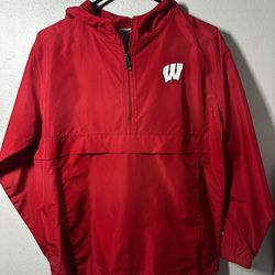 Wisconsin Badgers Champion Youth Pack & Go Quarter-Zip Windbreaker Jacket