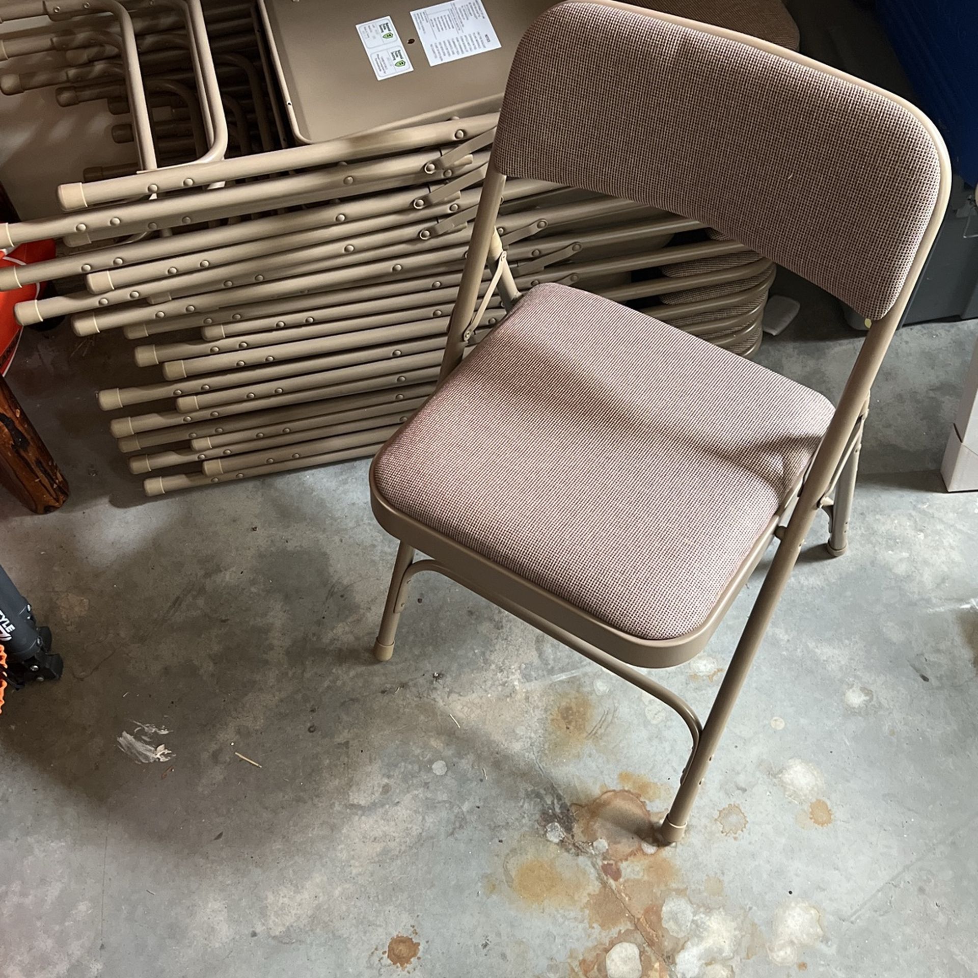 12 Padded, Metal Folding Chairs