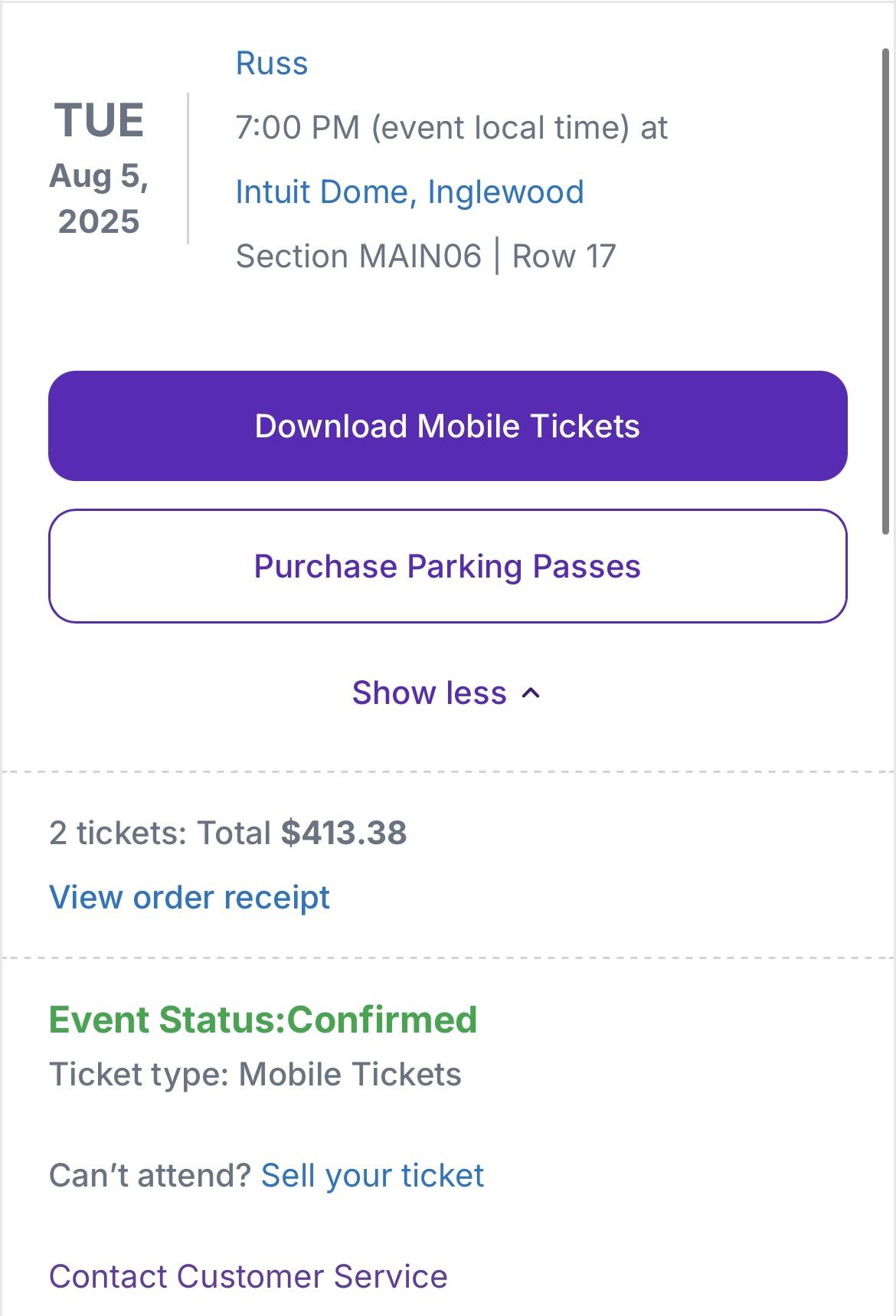 Russ Concert August 5