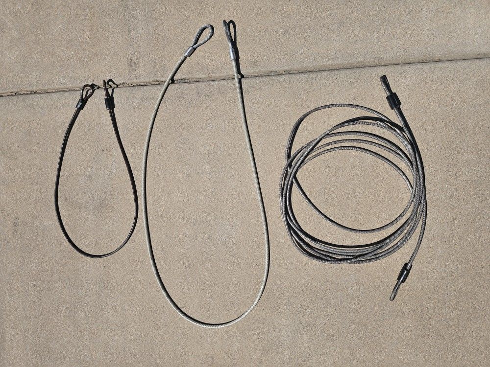 Cables Locks: 6 Ft., 9 Ft & 30 Ft. (NO LOCKS)