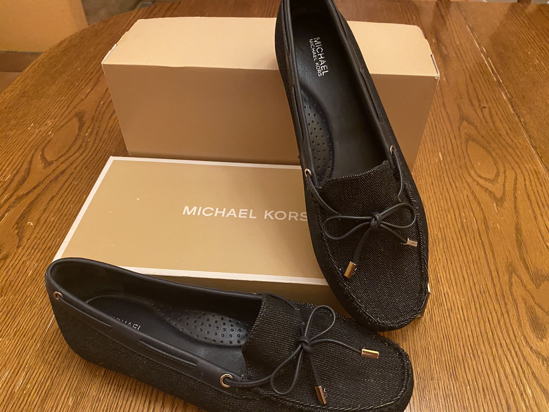 MICHAEL KORS LOAFERS MOC DENIM SIZE 10M