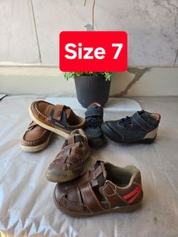 Toddler Boy Shoes Size 7 (3 pairs)