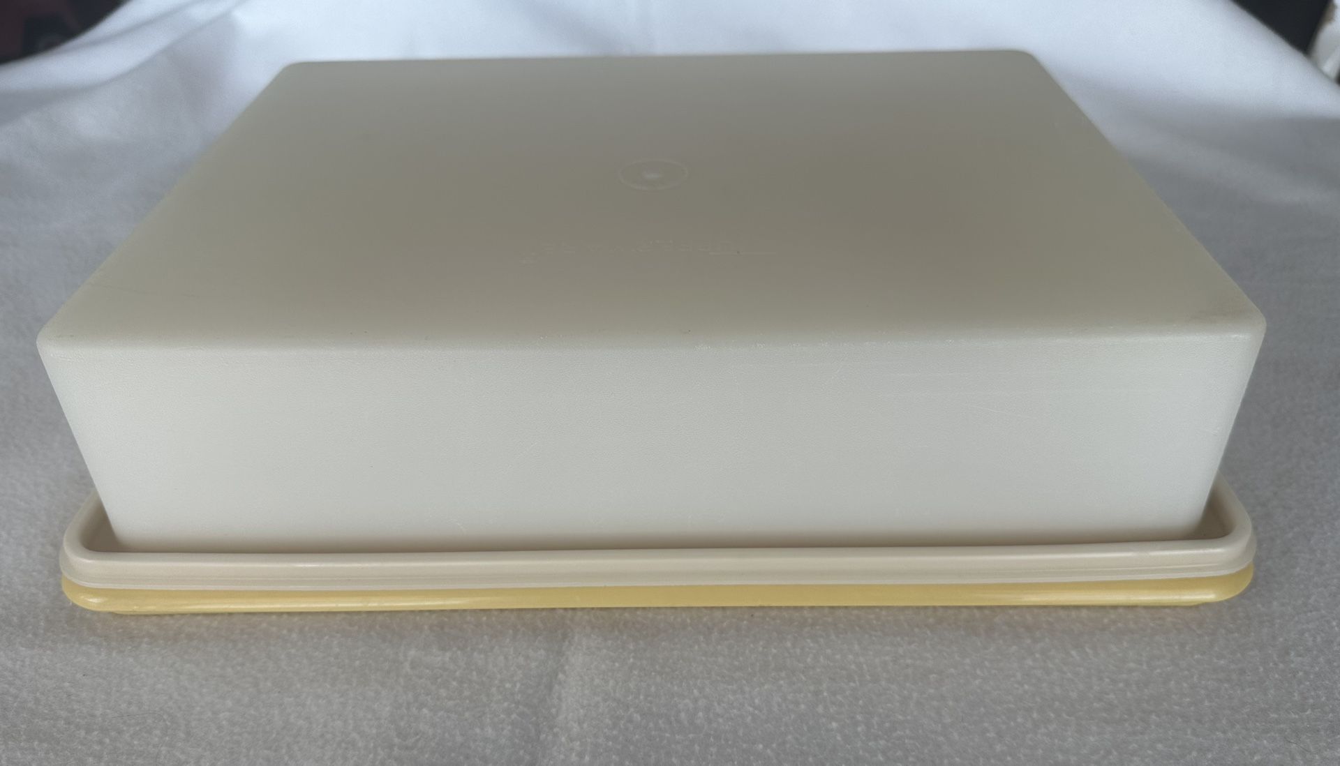 Tupperware Vintage Rectangle Cake Container 623-2+622-2 Sheer Base & Lid