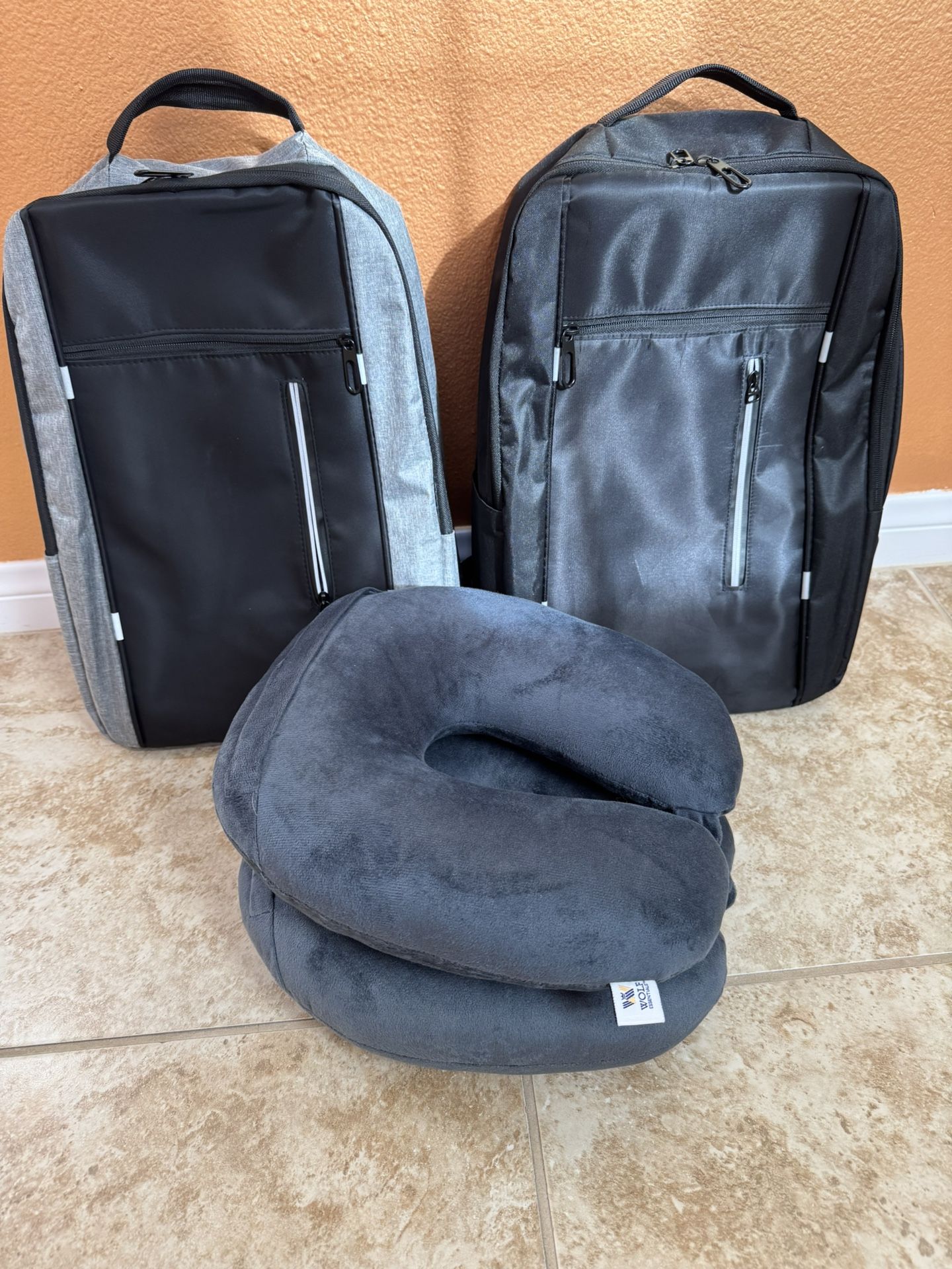 Back Packs and Traveling Neck Pillows