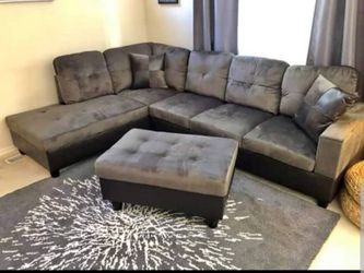Sectional and ottoman