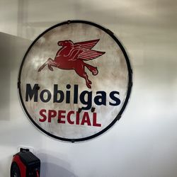 Large Mobil Gas Sign. 