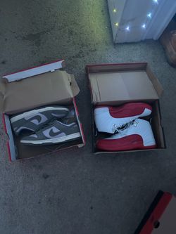 Jordan 12 cherry & violet/cavestone dunks