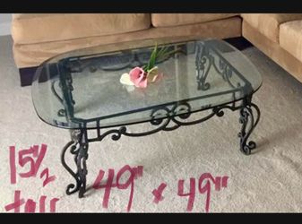 Beveled Glass Coffee Table