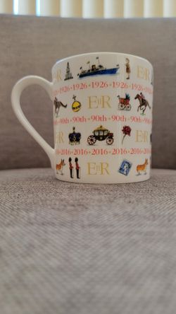 Milly Green Queen Elizabeth 90th Birthday Mug Bone China