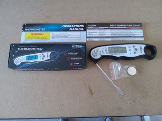 Kinzen LCD Waterproof Food/Meat Thermometor With Extra Battery 