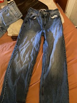Medium Wash Straight Leg Jeans