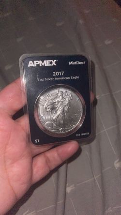 APMEX 2017 Sealed American Silver Eagle 1oz