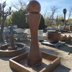 Concrete fountains, birdbaths, statuary, benches, clay pots and more