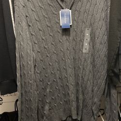 Charcoal Grey Club Room Sweater Brand New 