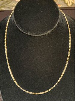 Vintage Stamped 12k Gold Filled Snail Scroll Chain - 17”