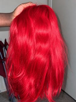 Red Lace Front Wig Medium Length