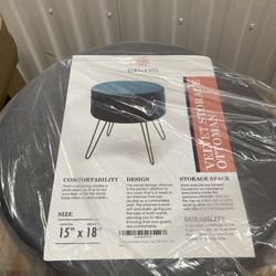 Ottoman With Storage Cubby NEW