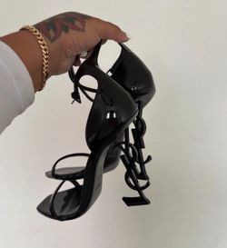 Saint Laurent Opyum YSL Heel Sandals