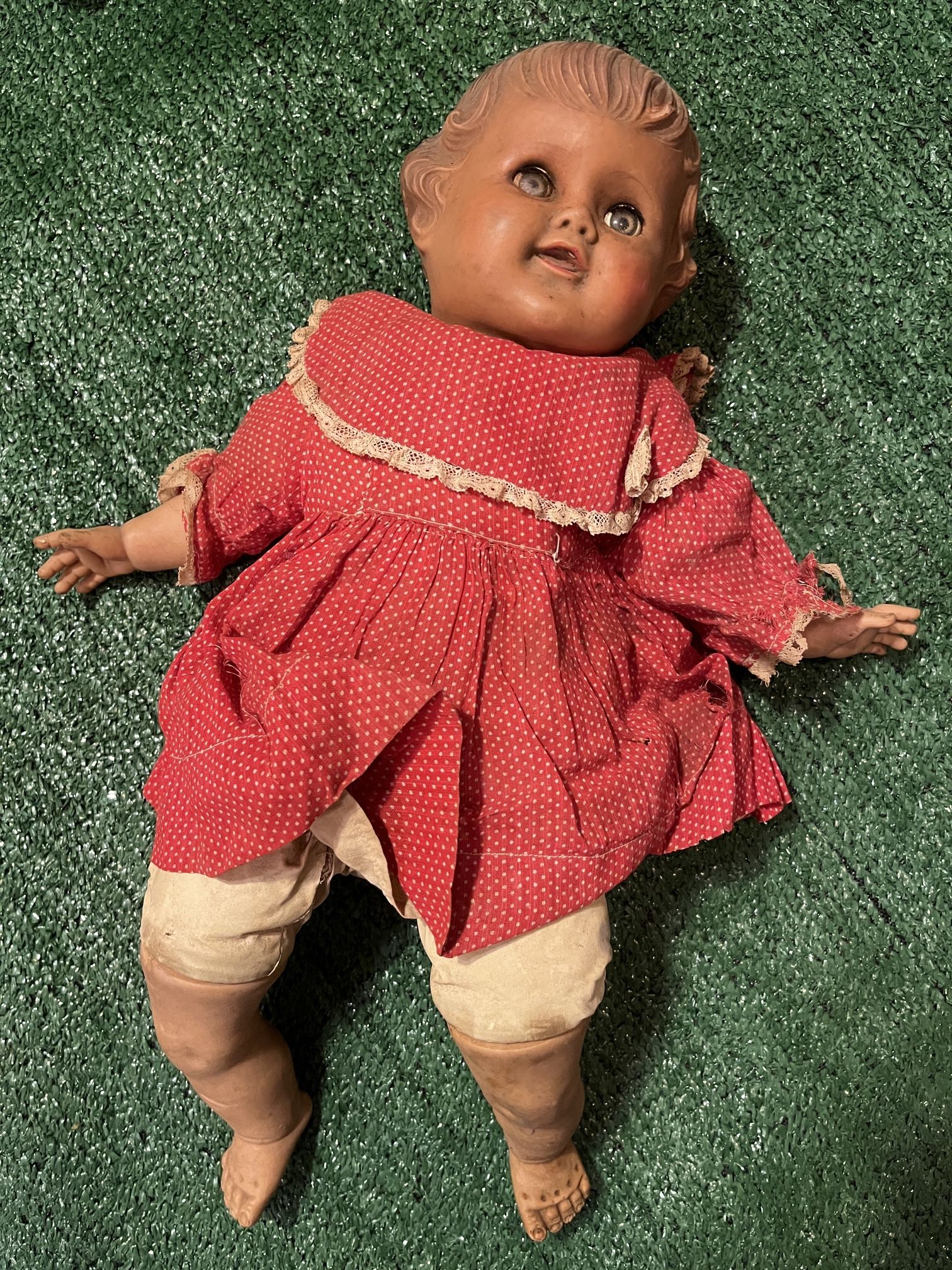 Antique Doll Used For Halloween Decoration