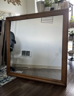 solid wood photo frame mirror 38.5inX38.5in