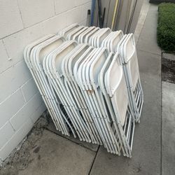 White Plastic Folding Chairs 39 And Cart norwalk 
