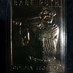 Babe Ruth Gold Foil Two Cards