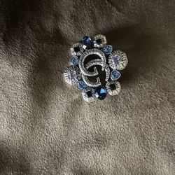 GG Brooch Silver/blue