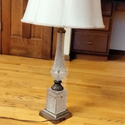 Antique Lead Crystal Lamp