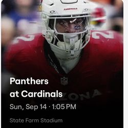 Cardinals Vs Panthers Sept 14th