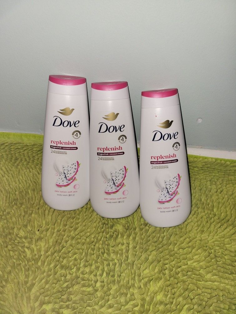 3 Dove Replenish 20oz Dragon Fruit + Coconut Cream